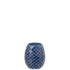 J-Line geurkaars Mia Mozaiek – Juniper Love – glas – blauw – small – 9 J-Line geurkaars Mia Mozaiek – Juniper Love – glas – blauw – small – 9