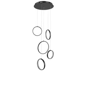 Highlight hanglamp Olympia – 5 lichts – 45 x 150 cm – zwart Highlight hanglamp Olympia – 5 lichts – 45 x 150 cm – zwart