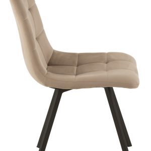J-Line stoel Morgan – textiel/metaal – beige – 2 stuks J-Line stoel Morgan – textiel/metaal – beige – 2 stuks