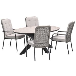 Garden Impressions tuinset Aleria – Tulli – taupe – 180×115 cm – 5-del