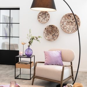 J-Line tafellamp Boog – metaal – zwart