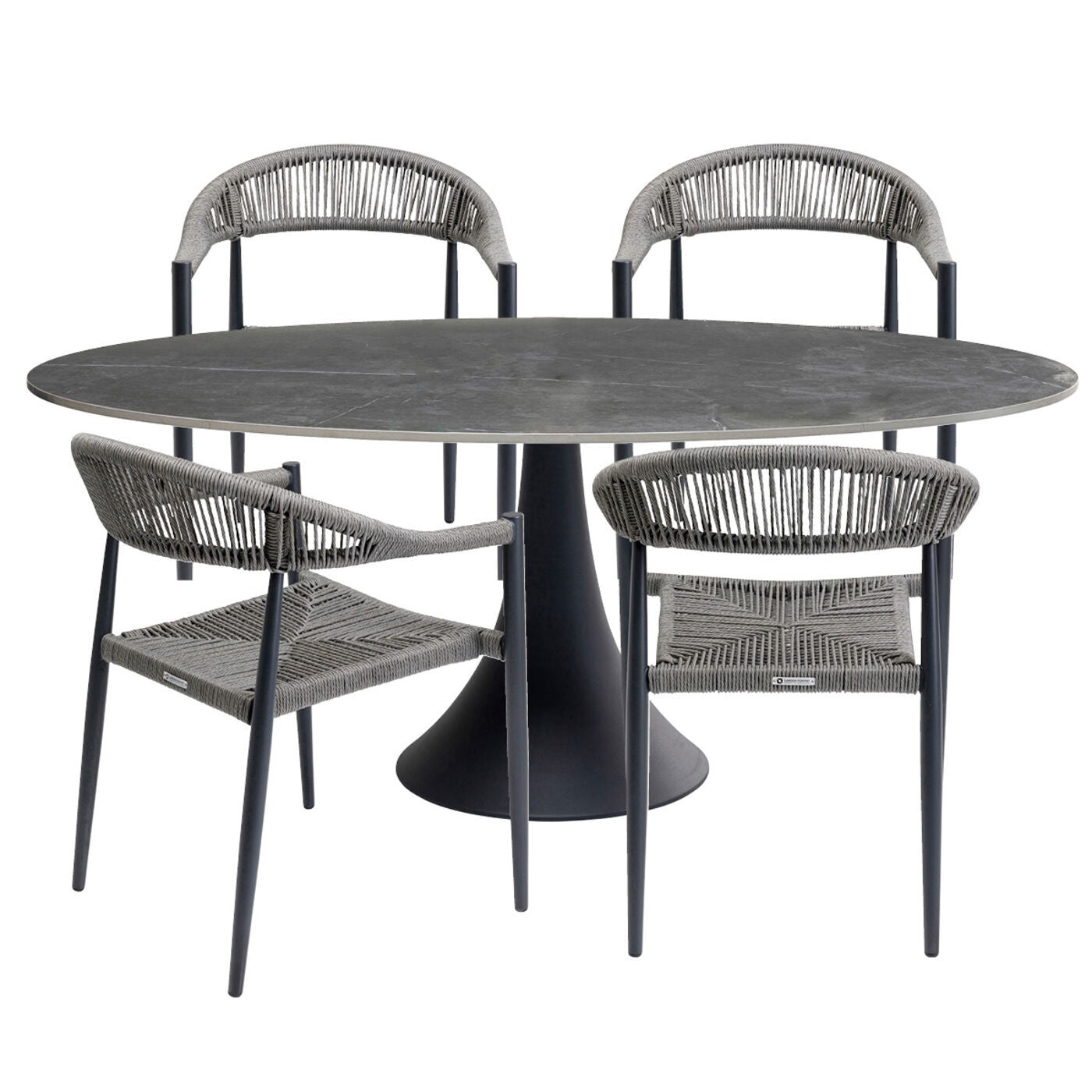 Kare Design Tuinmeubilair Grande Possibilita tafel 180cm en 4 stoelen