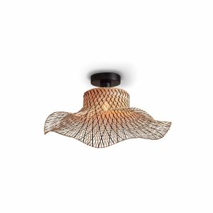 GOOD&MOJO plafonnière Ibiza – bruin – Ø50cm GOOD&MOJO plafonnière Ibiza – bruin – Ø50cm