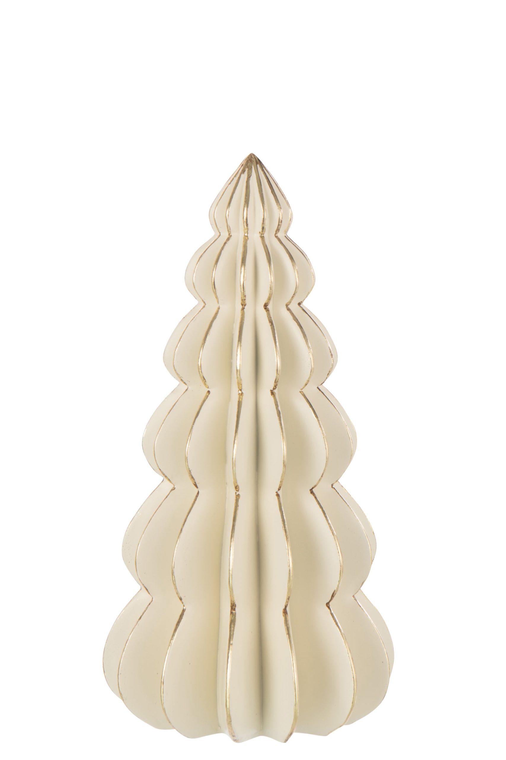 J-Line decoratie Boom Origami - polyresin - wit/goud - large