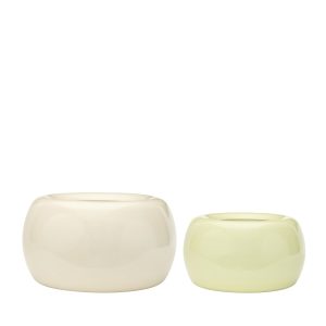 Hübsch potten Maru – ijzer – ø47xh27cm/ø37xh21cm