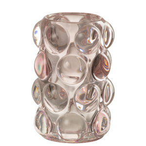 J-Line kaarshouder Bollie – glas – roze J-Line kaarshouder Bollie – glas – roze