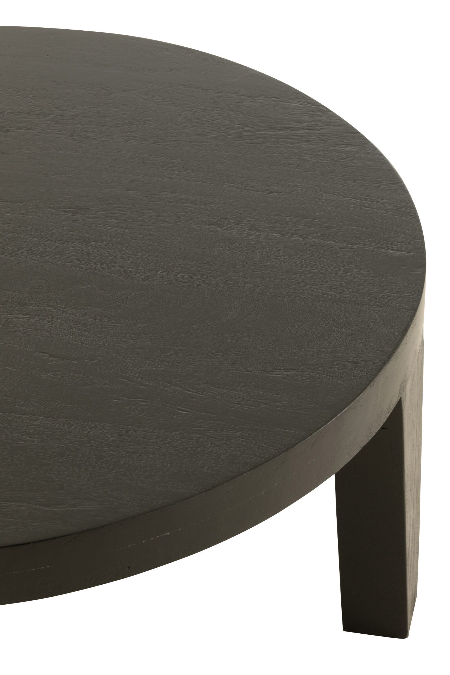 J-Line bijzettafel Rond - hout - matte zwart