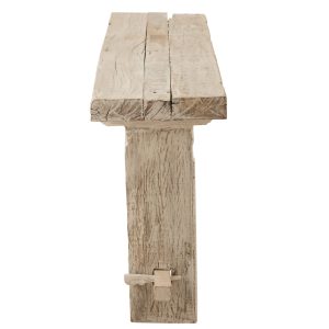 J-Line console Brut – hout – wit/naturel