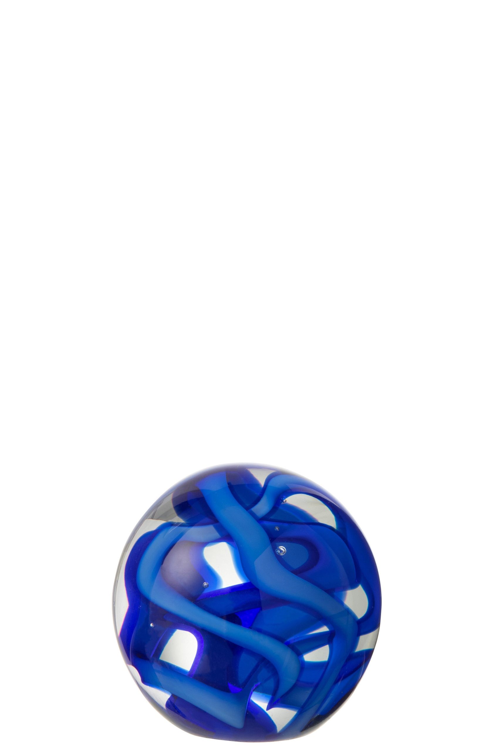 J-Line presse-papier Slinger - glas - blauw - small