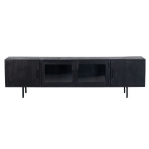 Giga Meubel Tv-Meubel Luca – Mangohout/Metaal – Zwart – 200cm