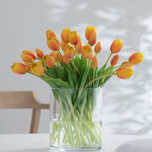 J-Line bloemenboeket Tulpen 7 Stuks – kunststof – oranje – small J-Line bloemenboeket Tulpen 7 Stuks – kunststof – oranje – small
