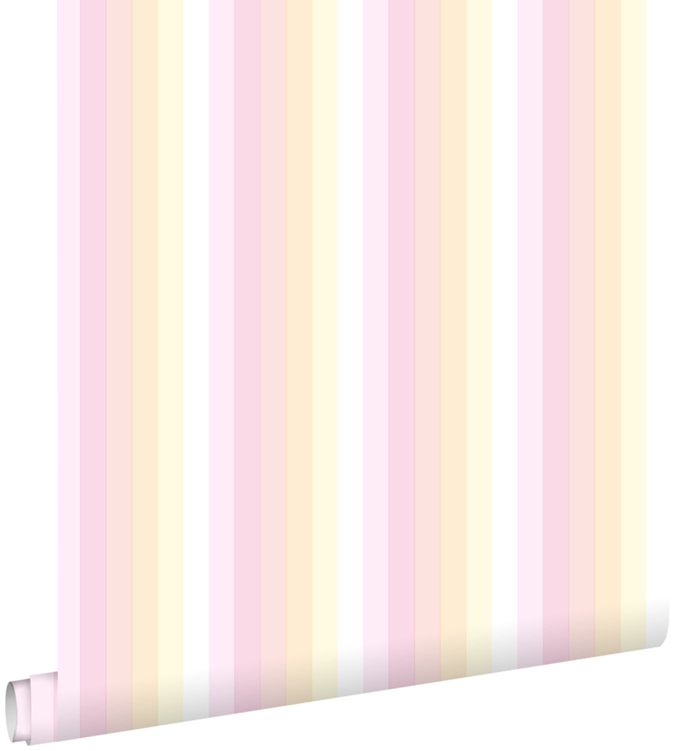 ESTAhome behang strepen regenboog licht roze en beige - 53 cm x 10.05