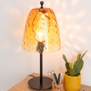J-Line tafellamp Oceane – glas – geel