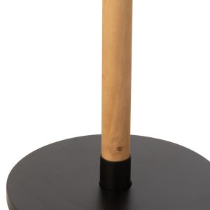 J-Line bijzettafel Ron – dennenhout – naturel/zwart – 2 stuks