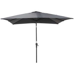 Garden Impressions stokparasol Lotus donker grijs 250×250 cm Garden Impressions stokparasol Lotus donker grijs 250×250 cm
