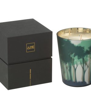 J-Line geurkaars Noa Bos – All of me – glas – groen/goud – medium – 68 J-Line geurkaars Noa Bos – All of me – glas – groen/goud – medium – 68