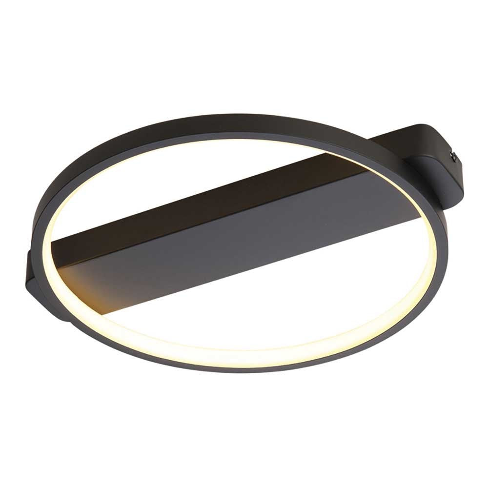Freelight plafondlamp Cintura - 1 lichts - 40 x 5.5 cm - zwart