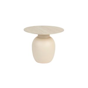 Housecraft Living Karula Bijzettafel Laag 50×50 cm Travertin-Look Beig Housecraft Living Karula Bijzettafel Laag 50×50 cm Travertin-Look Beig