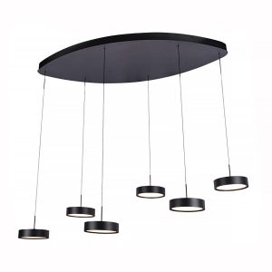 Freelight hanglamp Alieno – 6 lichts – 120 x 150 cm – zwart Freelight hanglamp Alieno – 6 lichts – 120 x 150 cm – zwart