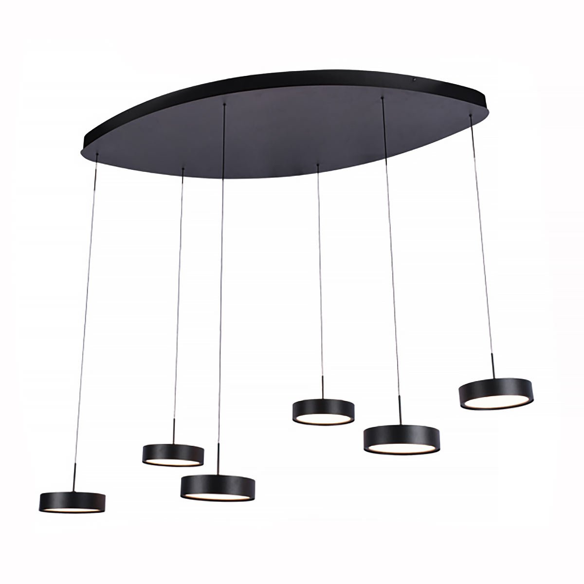 Freelight hanglamp Alieno - 6 lichts - 120 x 150 cm - zwart