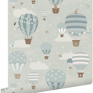 ESTAhome behang luchtballonnen blauw – 53 cm x 10.05 m – 131345