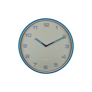Karlsson wandklok Lined Numbers – blauw – Ø40cm