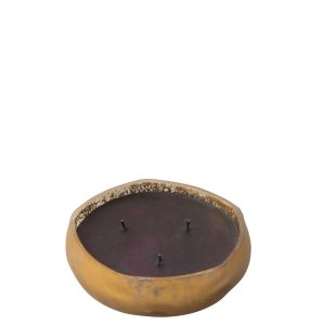 J-Line geurkaars M-Chic – Oud & Amber – glas – goud/zwart – small – 15 J-Line geurkaars M-Chic – Oud & Amber – glas – goud/zwart – small – 15