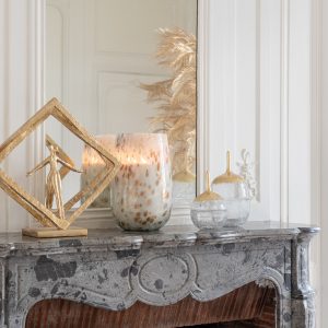 J-Line decoratie Koppel in Raam Modern – polyresin – goud