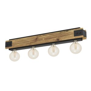 EGLO plafondlamp Layham – e27 – 76 cm – bruin/zwart EGLO plafondlamp Layham – e27 – 76 cm – bruin/zwart