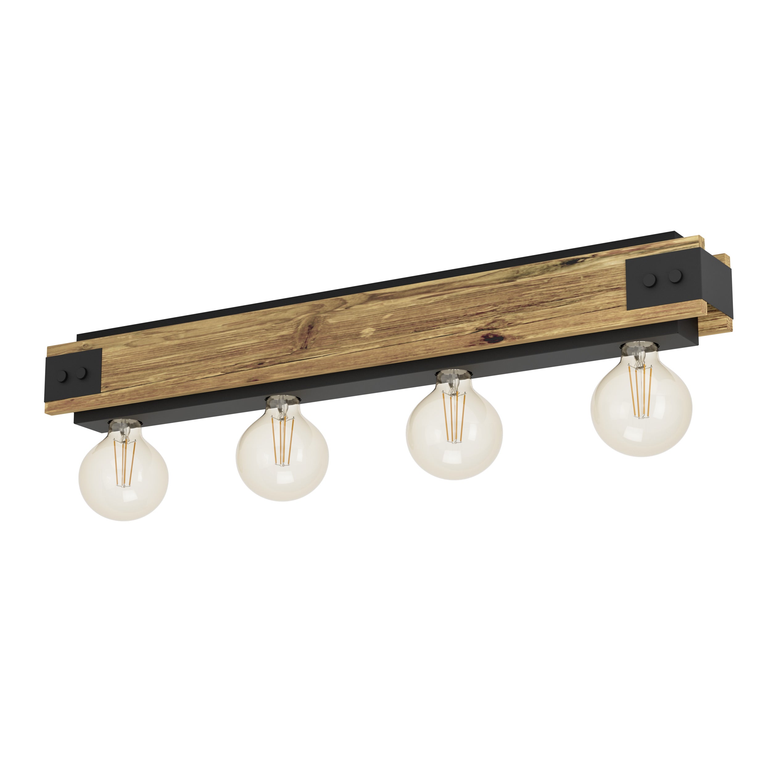 EGLO plafondlamp Layham - e27 - 76 cm - bruin/zwart
