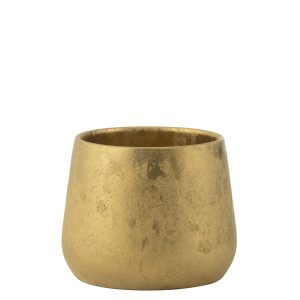J-Line bloempot Rond – keramiek – goud – large – Ø 21 cm J-Line bloempot Rond – keramiek – goud – large – Ø 21 cm