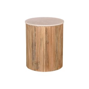 Giga Meubel Bijzettafel Davi Rond – Marmer/Hout – Naturel – 45x45x55cm Giga Meubel Bijzettafel Davi Rond – Marmer/Hout – Naturel – 45x45x55cm