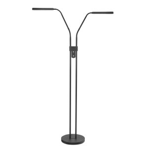 Highlight vloerlamp Murcia – 2 lichts – 35 x 145 cm – zwart