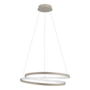EGLO hanglamp Ruotale – led – ø 55 cm – zandkleur/beige/wit EGLO hanglamp Ruotale – led – ø 55 cm – zandkleur/beige/wit