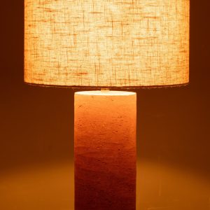 J-Line tafellamp Isla – steen – roest