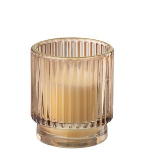 J-Line geurkaars Nordic Vetiver – lichtbruin – small – 19U