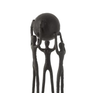 J-Line decoratie Figuur Persoon Kring Bal – aluminium – zwart J-Line decoratie Figuur Persoon Kring Bal – aluminium – zwart