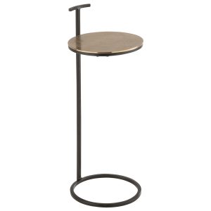 J-Line bijzettafel Toni – aluminium/ijzer – goud/zwart
