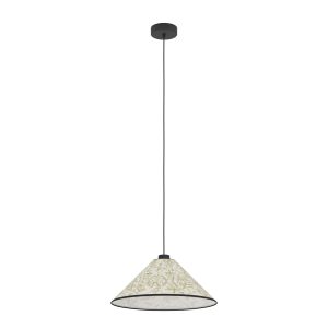 EGLO hanglamp Oxpark – e27 – ø 42 cm – zwart/wit/groen – bamboe EGLO hanglamp Oxpark – e27 – ø 42 cm – zwart/wit/groen – bamboe