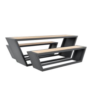 HOME DELUXE Stalen zitset KOBON antraciet – Made in Germany – 2 x bank HOME DELUXE Stalen zitset KOBON antraciet – Made in Germany – 2 x bank