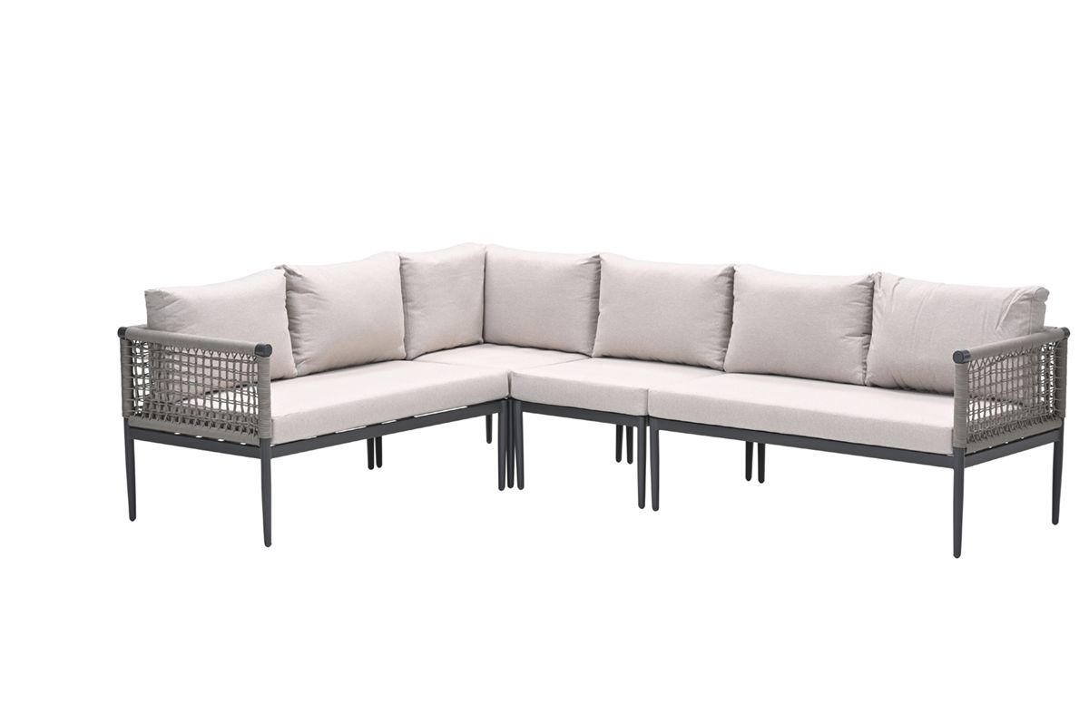 Teramon hoekset - 4-dlg. - carbon black - taupe - desert sand