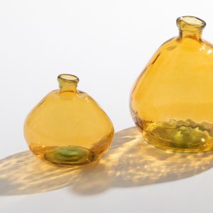 J-Line vaas Laura – glas – oker – large – Ø 45 cm