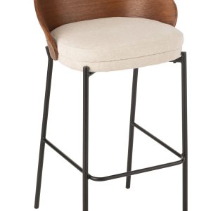 J-Line barstoel Lone – multiplex/metaal – bruin/beige