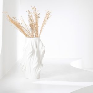 J-Line vaas 3D Print Onregelmatig – porselein – wit