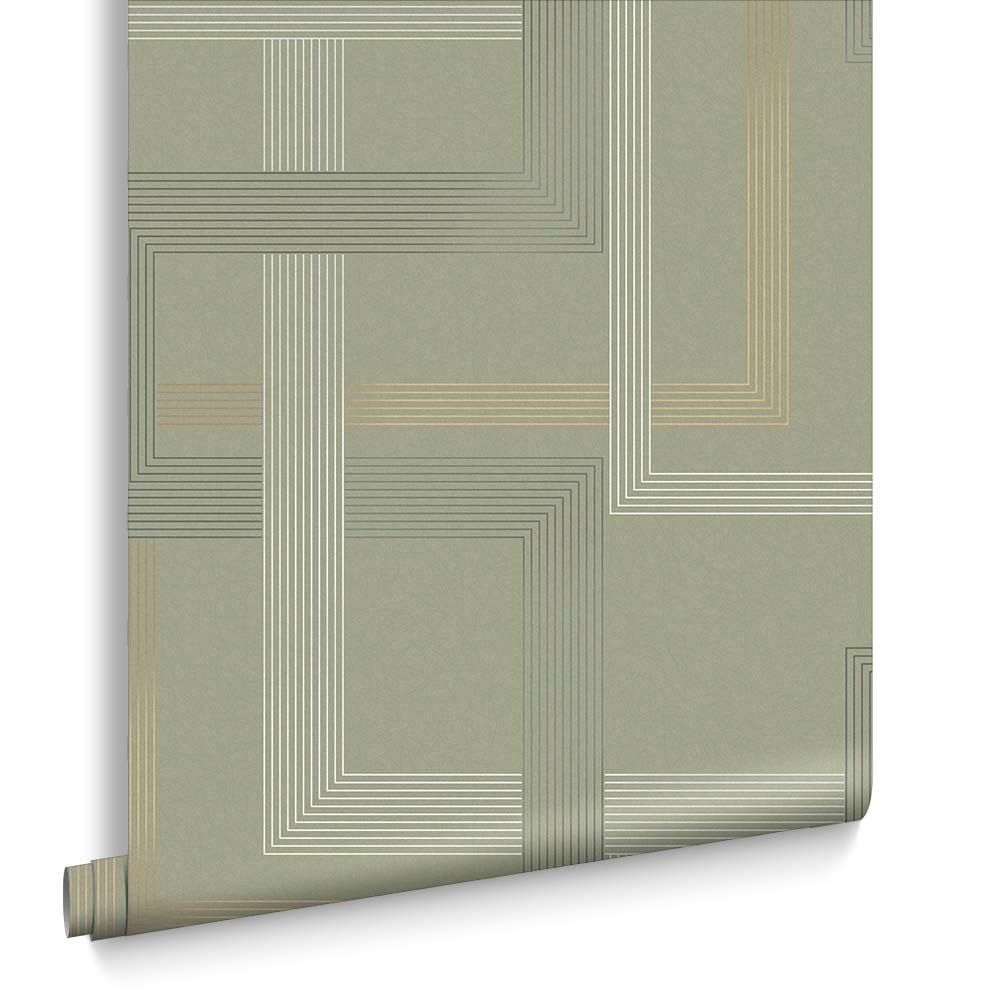 Graham & Brown Vliesbehang - Entwine Sage - Groen