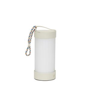 Hübsch draagbare lamp Camp – glas/ijzer – ø9xh21cm, integreret Hübsch draagbare lamp Camp – glas/ijzer – ø9xh21cm, integreret