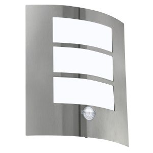 EGLO wandlamp buiten City – e27 – 23.5 cm – rvs