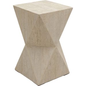 Kare Design Bijzettafel Travertino Triangle