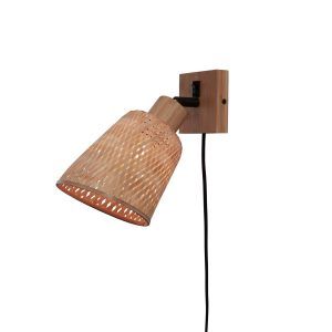 GOOD&MOJO wandlamp Java – bruin – Ø18cm GOOD&MOJO wandlamp Java – bruin – Ø18cm