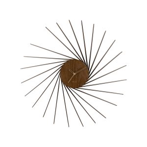 Karlsson wandklok Helix – bruin – Ø68cm